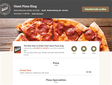 Tablet Screenshot of giant-pizza-king.com